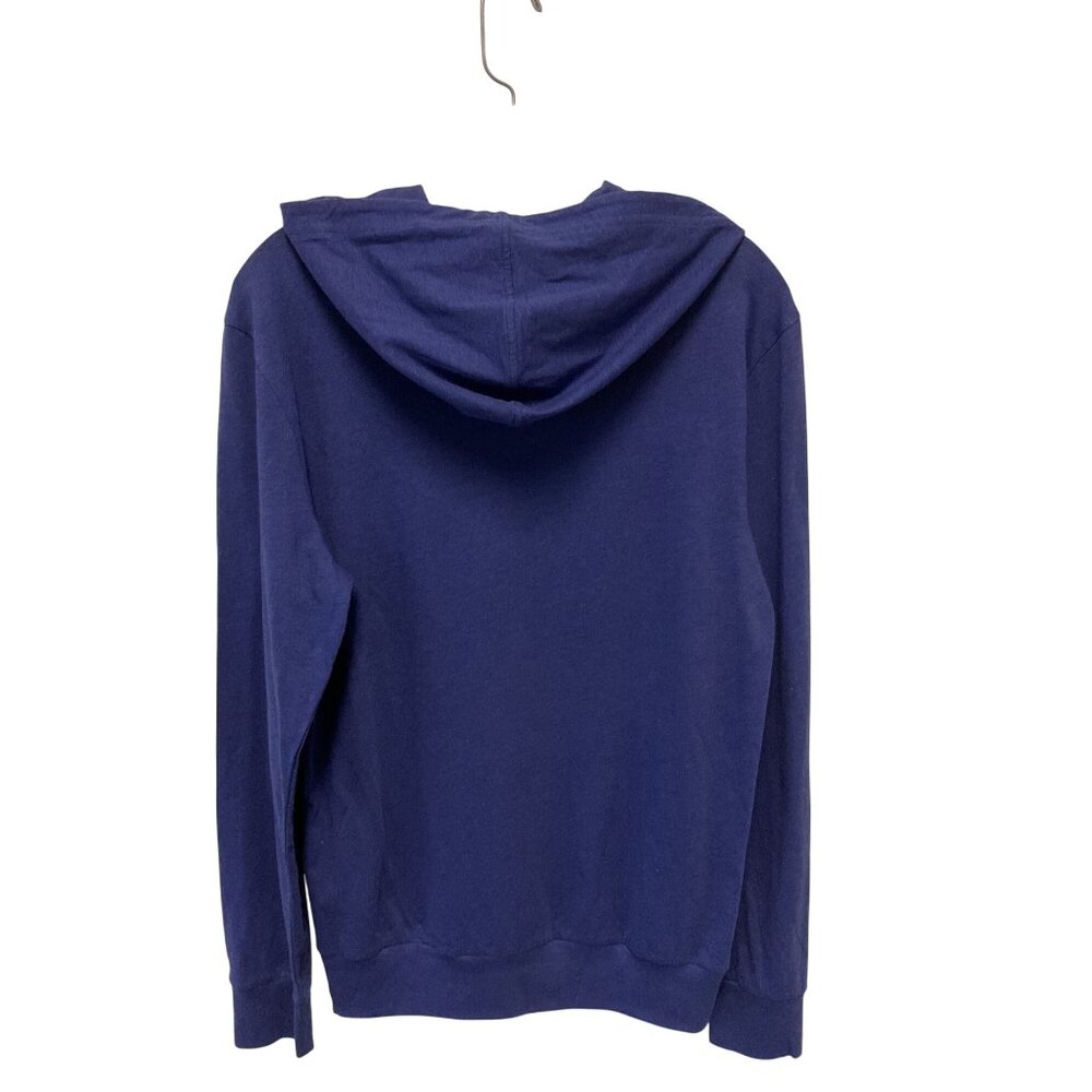 Lacoste Mens Regular Fit Blue Hoodie With Iconic Crocodile Logo Size S Cotton Bl - Picture 2 of 4